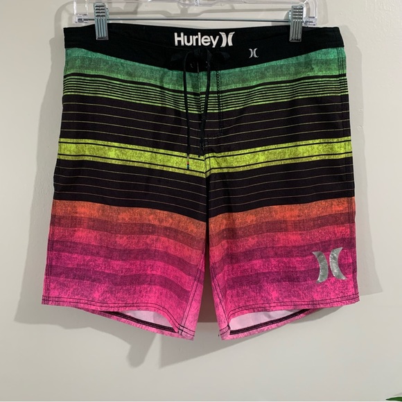 Hurley Other - NWOT Hurley Phantom Multicolor Striped Women's Board Shorts (9)